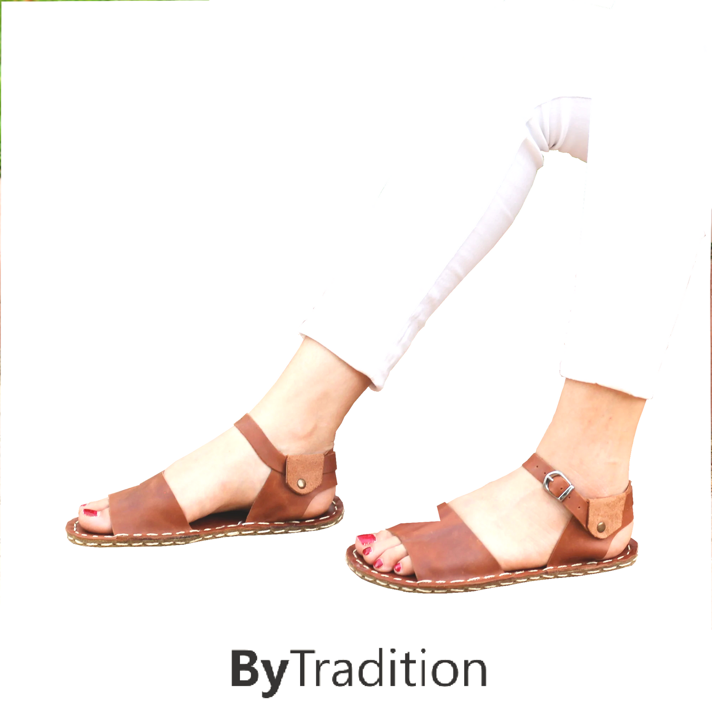 Sandale - Riemen - Natürlich und individuell barfuß - Neues Braun