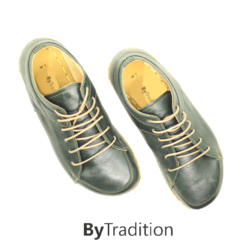 Sneaker - Koperen klinknagel - Natuurlijke en maatwerk barefoot - Toledo groen - Man