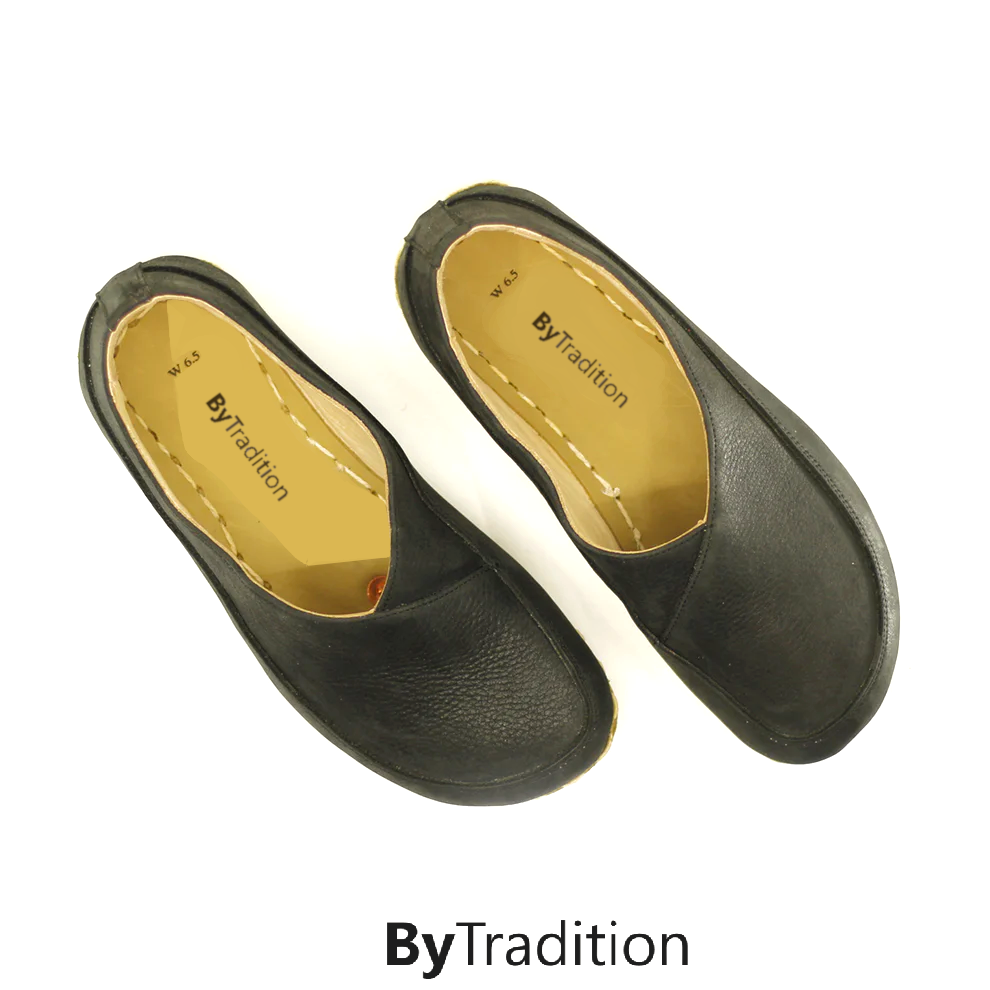Loafer - Kupferniete - Natürlich und individuell barfuß - Mattschwarz