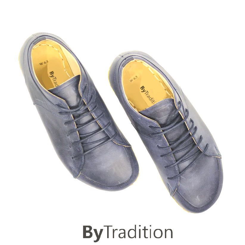 Sneaker - Copper rivet - Natural and custom barefoot - Navy blue - Man