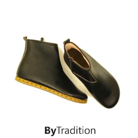 Short zipper boot - Natural and custom barefoot - Black