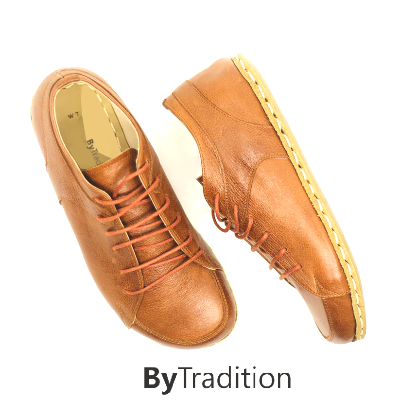 Sneaker - Copper rivet - Natural and custom barefoot - Matte brown - Man