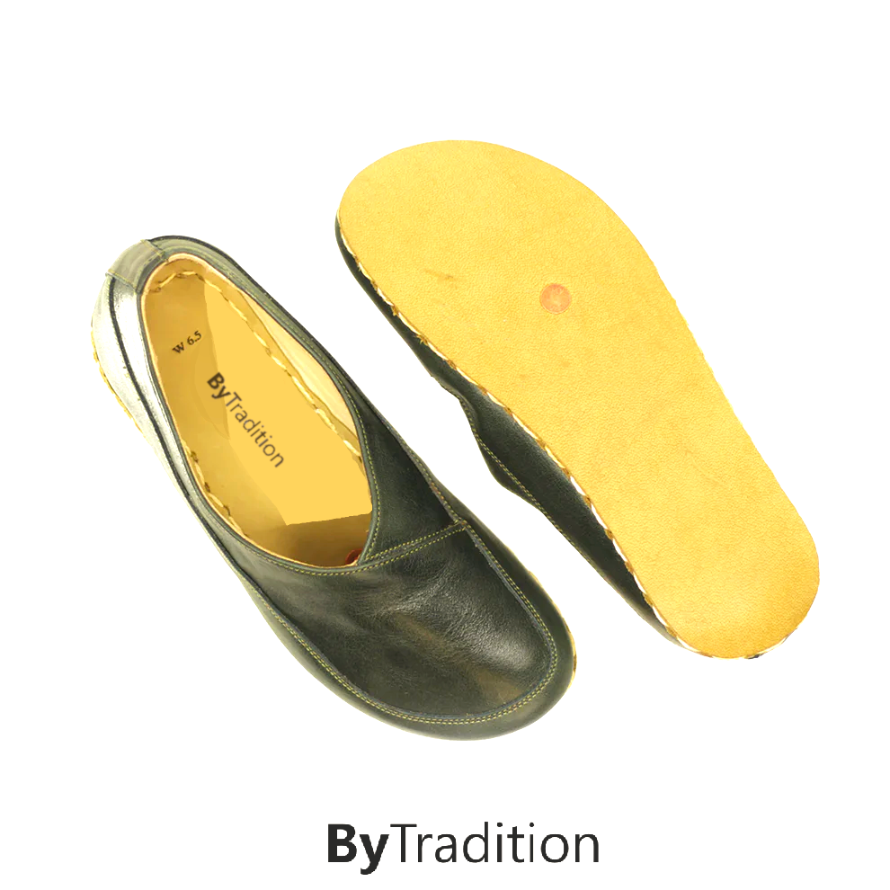 Loafer - Kupferniete - Natürlich und individuell barfuß - Toledogrün