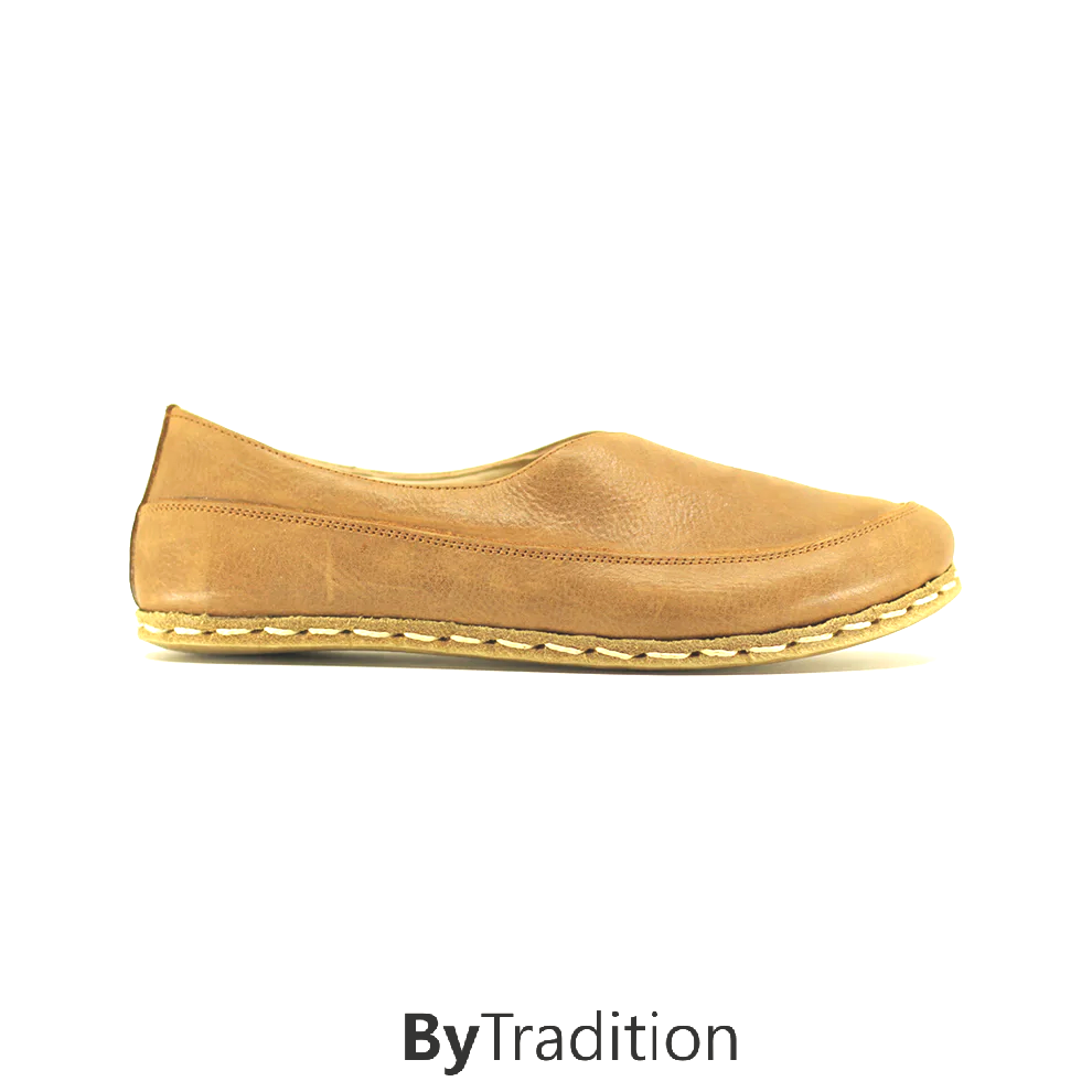 Loafer - Koperen klinknagel - Natuurlijke en maatwerk barefoot - Matbruin