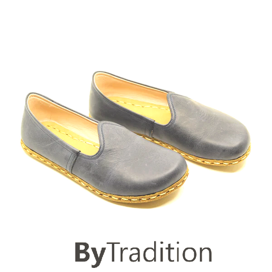 Loafer - Sporty - Copper rivet - Natural and custom barefoot - Navy blue