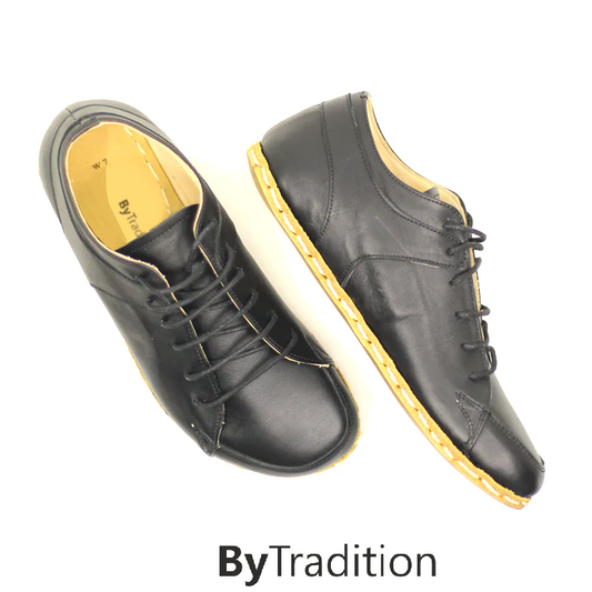 Sneaker - Kupferniete - Natürlich und individuell barfuß - Schwarz