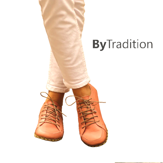 Sneaker - Copper rivet - Natural and custom barefoot - Pink