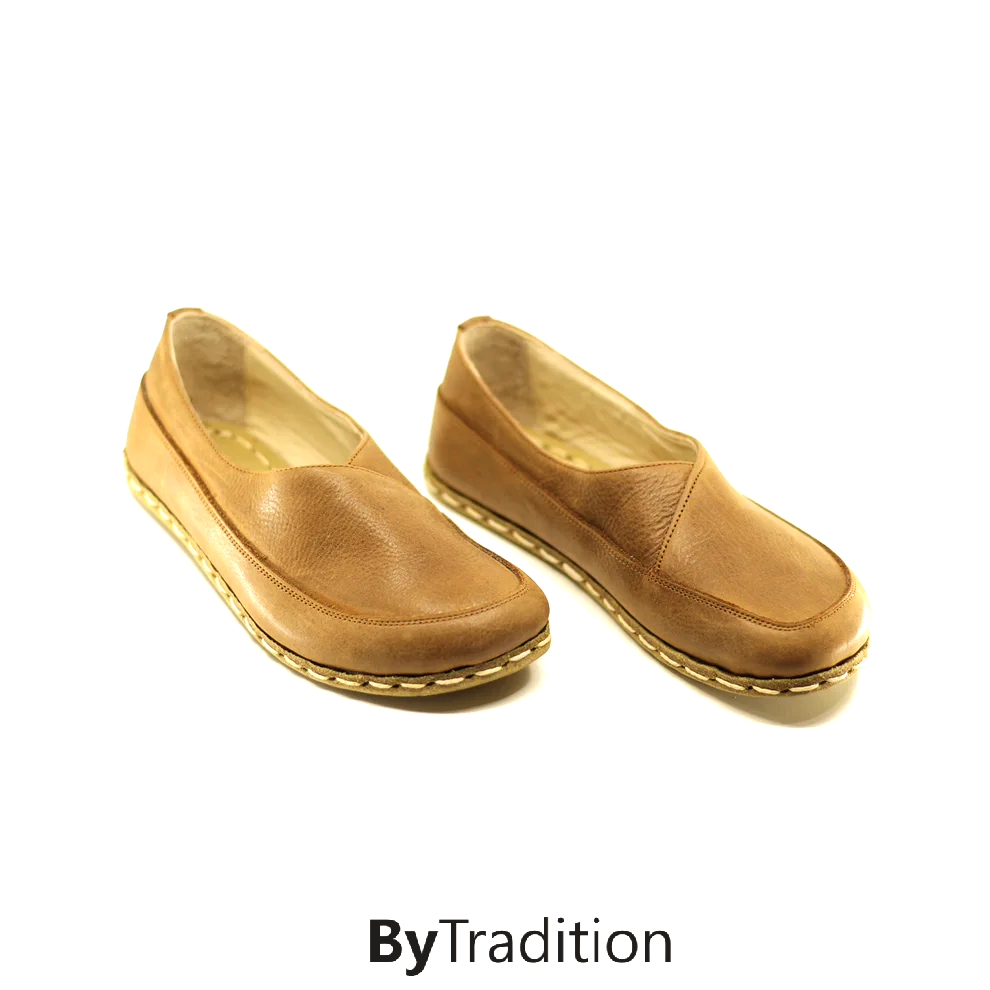 Loafer - Copper rivet - Natural and custom barefoot - Matte brown