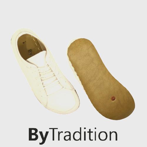 Sneaker - Koperen klinknagel - Natuurlijke en maatwerk barefoot - Wit - Man