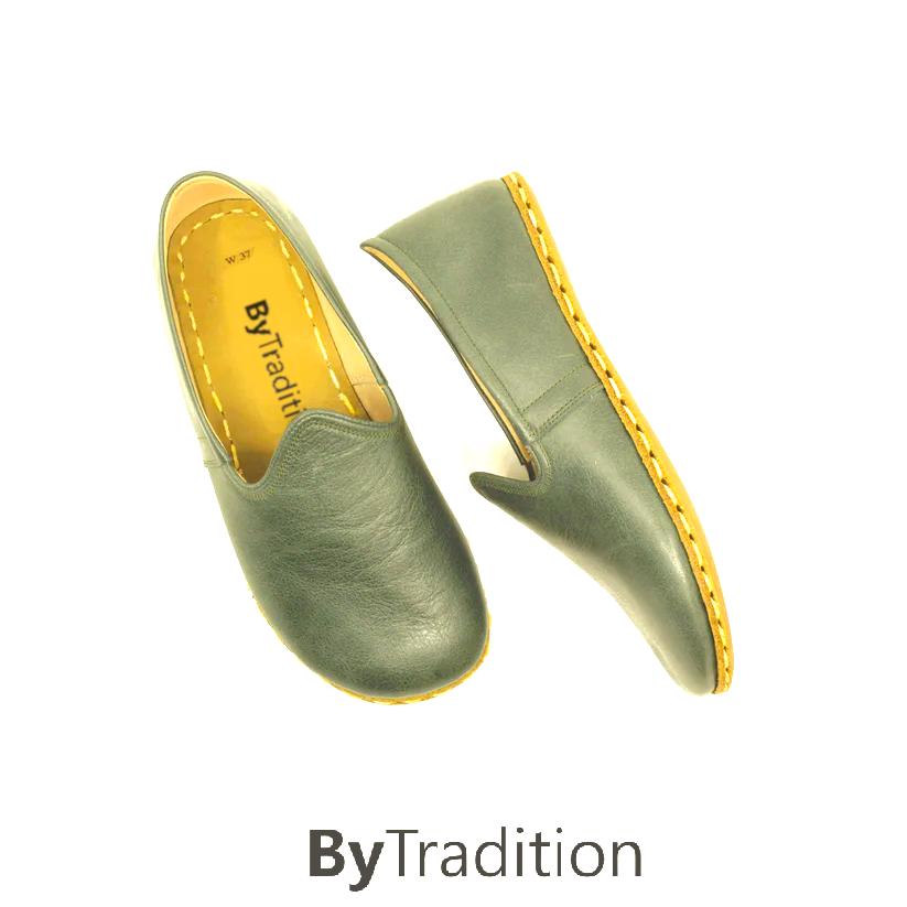 Loafer - Sporty - Copper rivet - Natural and custom barefoot - Toledo green - Man