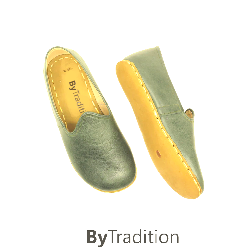 Loafer - Sporty - Copper rivet - Natural and custom barefoot - Toledo green - Man