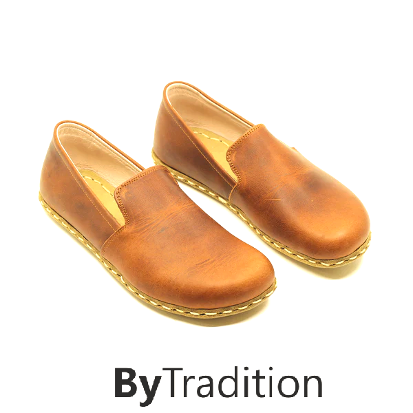 Classic loafer - Copper rivet - Natural and custom barefoot - New brown