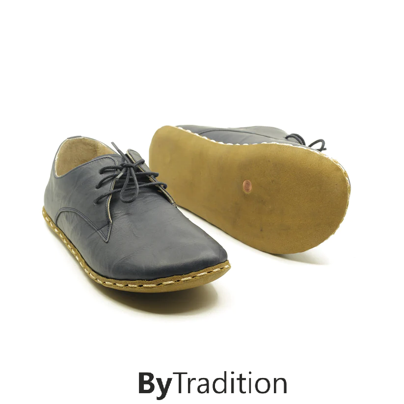 Loafer klassiek - Koperen klinknagel - Natuurlijke en maatwerk barefoot - Marineblauw