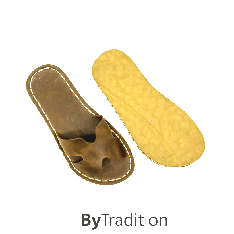 Slipper - Natural and custom barefoot - Nut brown - Man