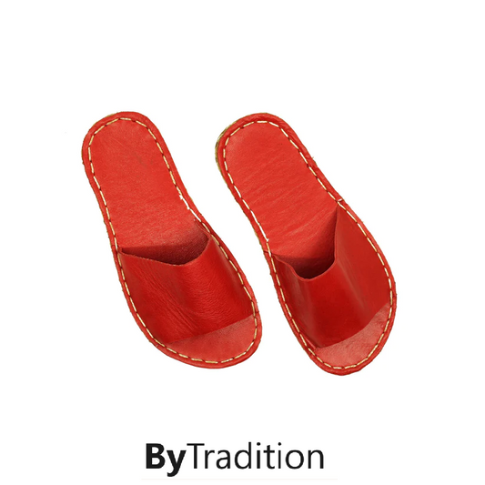 Slipper - Fixed strap - Natural and custom barefoot - Red