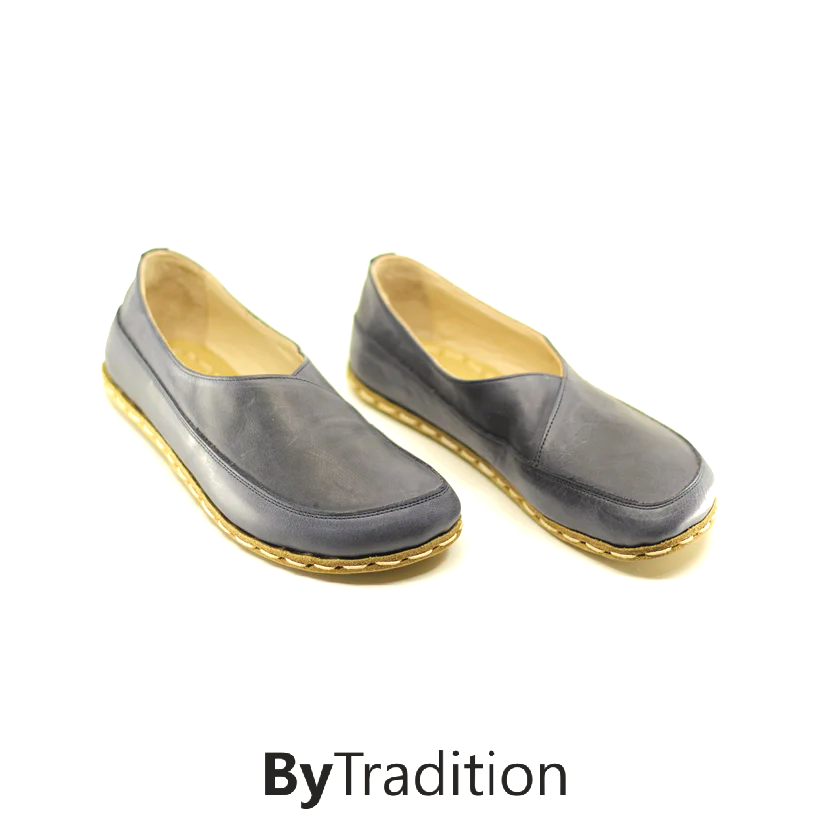 Loafer - Koperen klinknagel - Natuurlijke en maatwerk barefoot - Marineblauw